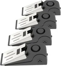 4 Packs Upgraded Door Stop Alarm Portable Wedge Door Stoppers Security Alarm 120