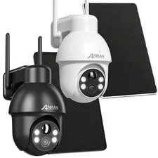 Solar Security Camera Wireless Outdoor 5MP Color Night Vision AI Human Detection