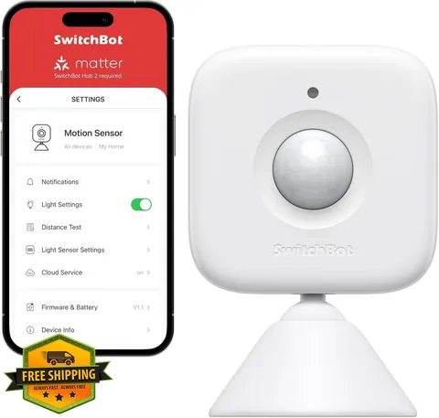 SwitchBot Smart Motion Door Sensor - Wireless Home Security System, PIR Motio...