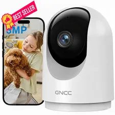 GNCC Indoor Security Camera, 2K Cameras for Home with small, white