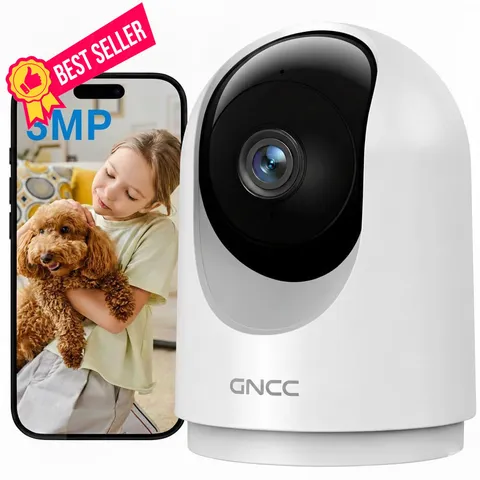 GNCC Indoor Security Camera, 2K Cameras for Home with small, white