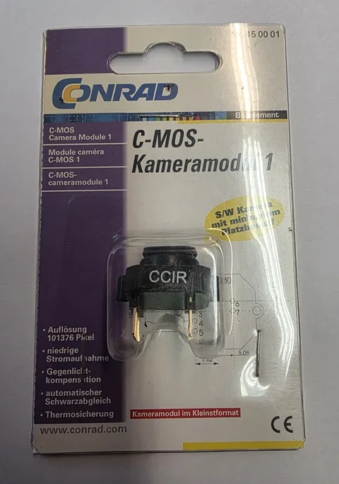Conrad C Mos Camera Module Mini Camera 11376 Pixel Schwarz/Weiß #K- 510-04