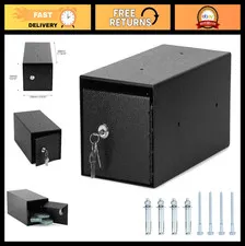 Heavy-Duty Key Lock Depository Drop Safe Box - Anti-Theft Cash & Document Storag