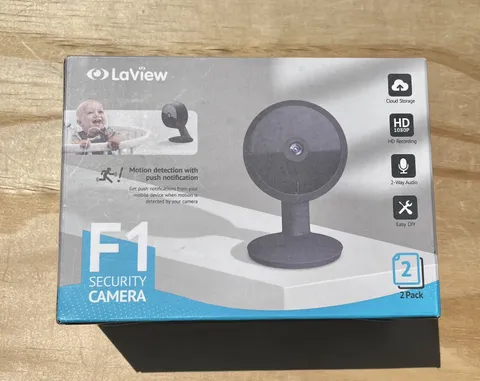 LaView F1 Security Cameras w/ Motion Detection and Push Notification (2 Pack)