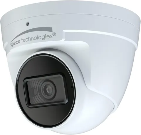 Speco 0115-1132 4mp H.265 Ip Turret Camera Ir wdr 2.8mm Fixed Lens Ndaa White