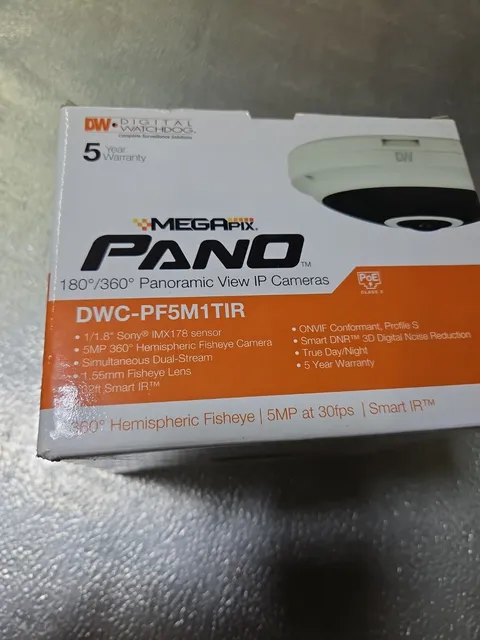 Digital Watchdog DWC-PF5M1TIR 5 Mp Panoramic View IP 360 Degree Camera White