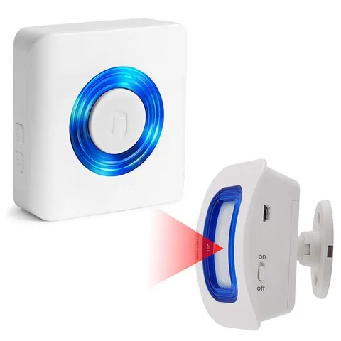 EverNary Wireless Caregiver Pager 1 Plug-in and 1 Motion Sensor, White