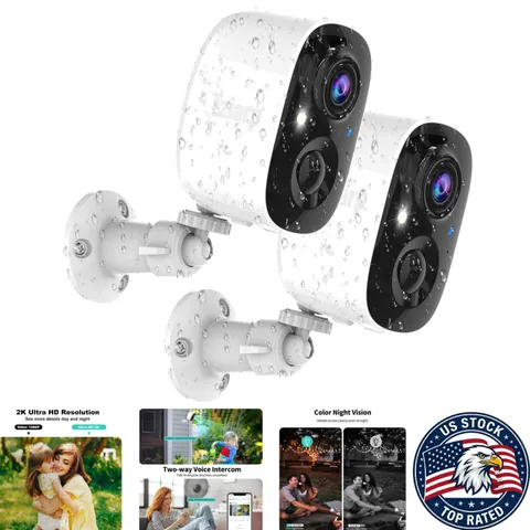 Battery-Powered HD Security Cameras with Real-Time Alerts & Color Night Vision