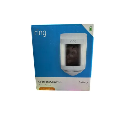 Ring Spotlight Cam Plus, Battery, Home or business security with HD video, White