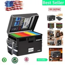 Water-Resistant Fireproof File Organizer with Lock – Ideal for Legal Documents