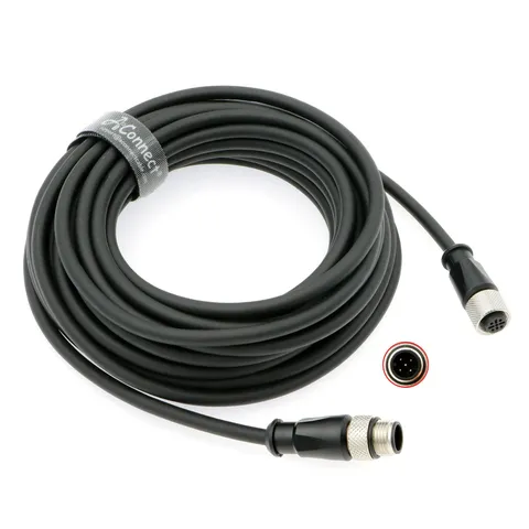 M12 A Code 5 Pin Male To Female Aviation Sensor Connector Cable 8M 26.24Ft