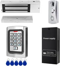 Door Access Control System 1200Lb Electric Magnetic Door Lock Kit Waterproof Key