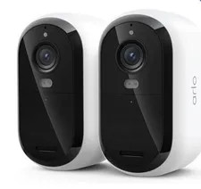 Arlo Essential 2K Wireless Rechargeable Surveillance Camera 2-Pack White/Black