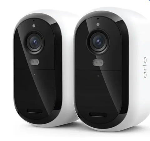 Arlo Essential 2K Wireless Rechargeable Surveillance Camera 2-Pack White/Black