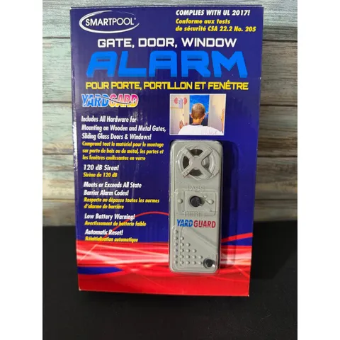SmartPool YardGuard YG03 Gate Door Window Alarm Gray New 120dB Siren UL 2017