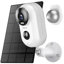 Solar Security Cameras Wireless Outdoor, 2K Outdoor Camera Wireless Solar Pow...