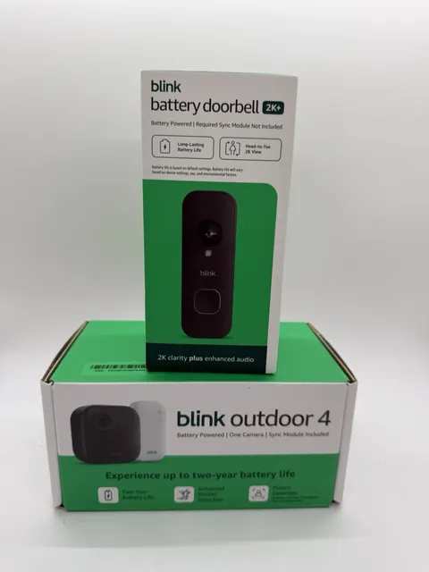 Blink Camera Outdoor (4) With Sync and Blink Video Doorbell Bundle | Brand New