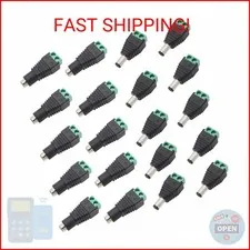 12V DC Plug 5.5mm x 2.1mm, 10 Pairs DC Power Connector Jack Barrel Adapter
