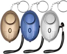 KOSIN Safe Sound Personal Alarm, 3 Pack 145DB Personal Security Alarm Keychain w