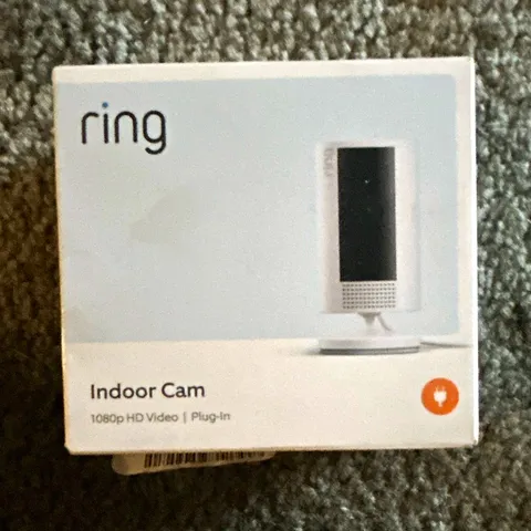 Ring Indoor Cam 1080p Wi-Fi IP Indoor Camera plug Motion/PIR White Alexa  SEALED