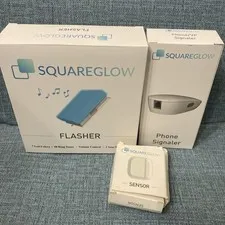 Squareglow Flasher, Phone Signaler, And Window/door Sensor New In Imperfect Pack