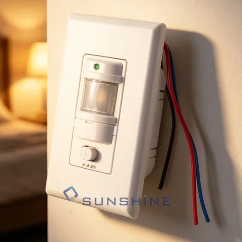 In-Wall PIR Motion Sensor Light Switch Single Pole Occupancy Sensor Light Switch