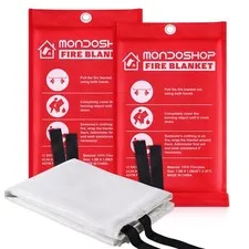 Fire Blanket Emergency for Home and Kitchen  2 Pack 60"x60" Fire Blankets Fir...