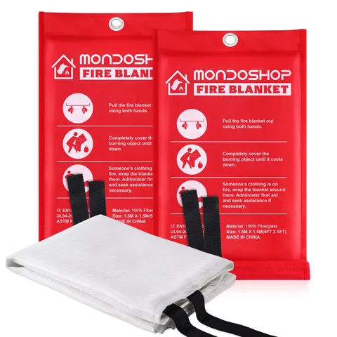 Fire Blanket Emergency for Home and Kitchen  2 Pack 60"x60" Fire Blankets Fir...