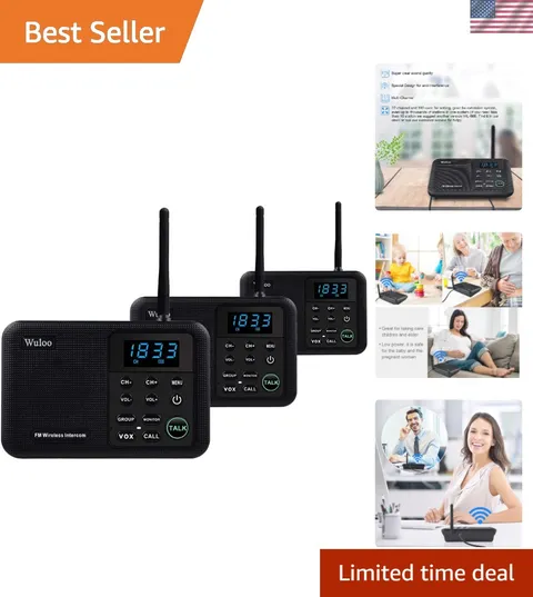Intercoms Wireless for Home 1 Mile Range 22 Channel 100 Digital Code Display ...