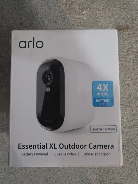 Arlo Essential XL Outdoor HD Color Camera 2nd Gen 4X Battery Life (VMC2052)- NEW