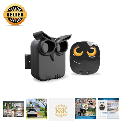 Easy Install Wireless Driveway Alarm - 1/2 Mile Range & Adjustable Sensitivity
