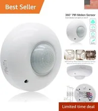 High-Sensitivity Ceiling Mount Motion Sensor Switch, 110-240V - Energy Efficient