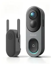 BOTSLAB 5MP Doorbell Camera Wireless, 180° Head-to-Toe View, 32GB SD Card