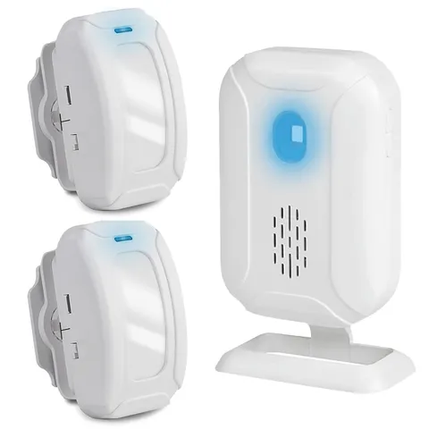 Wireless PIR Motion Sensor Alarm Ringtone Mute Alert 2 Sensing Set Care Baby Out