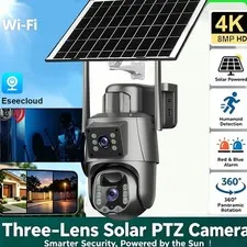 Outdoor Solar WIFI Camera PIR Detection Night Vision Security PTZ Surveillance