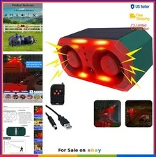 Solar Outdoor Motion Detector Alarm 130dB Siren with Strobe Light Remote