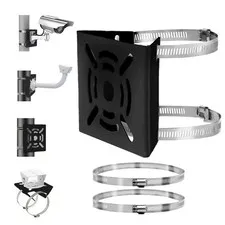 Universal Vertical Pole Mount Adapter Bracket for CCTV Security Camera PTZ Do...