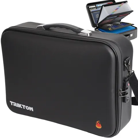 TRIKTON XXL Legal Size Fire & Water Resistant Document Box with TSA Lock Hard