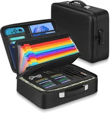 Fireproof Document Box with Combination Lock, Waterproof Organizer