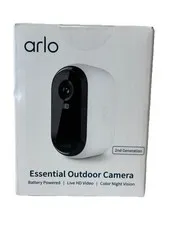 Arlo Essential Security Camera 2K Outdoor 2ndGen Wireless with Spotlight NEW