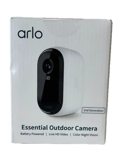 Arlo Essential Security Camera 2K Outdoor 2ndGen Wireless with Spotlight NEW