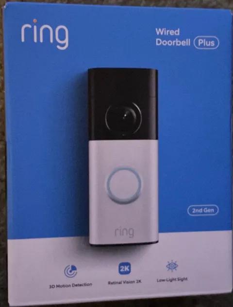 Ring - Wired Doorbell Plus (2nd Gen) Retinal 2K