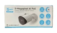 SEALED Amcrest 5-Megapixel Smart PoE Outdoor Security Camera IP5M-B1276EB-AI