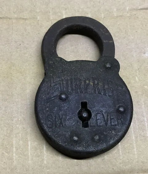 Surprise Six Lever Padlock pad lock vintage germany
