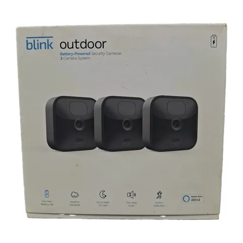 Blink Outdoor 3rd Gen HD Security Camera System 3 Camera Kit NEW Alexa