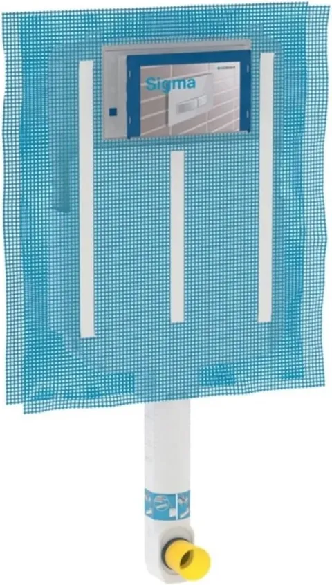 Geberit Sigma built-in toilet rinse box, 8 cm, 6/3 liters, for Vas