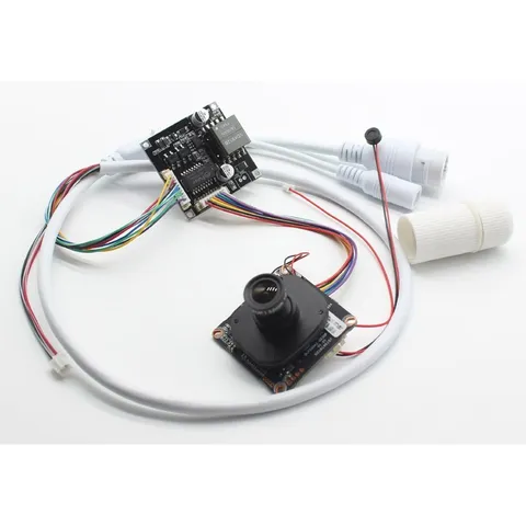 HD 8mp IP Camera board CCTV 48V POE power module Security Network + cable lens