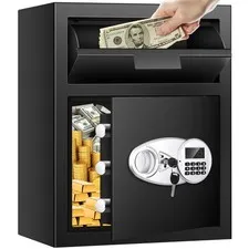 2.6 Cuft Depository Safe for Business with Quick Place Drop Slot, Cash Drop S...