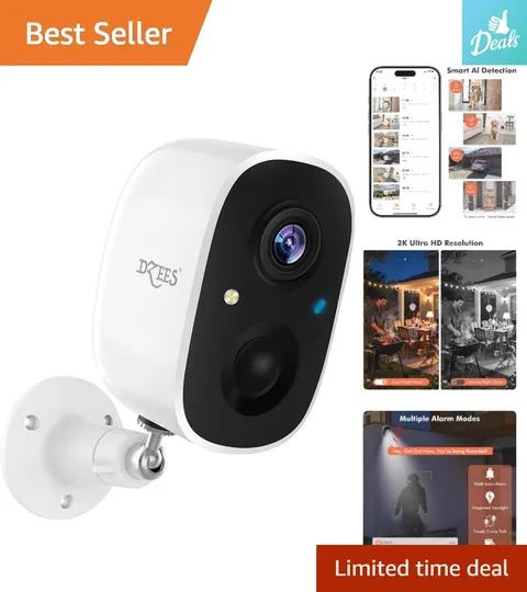 Smart Wireless Surveillance Camera with Color Night Vision & Long Battery Life
