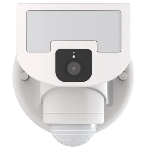 Outdoor Motion Sensor Tracking Floodlight Wifi Security Led Light Camera White